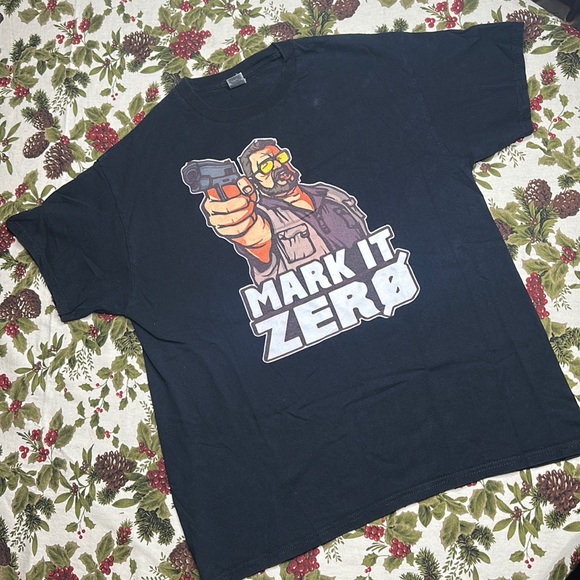 The Big Lebowski Walter Sobchak “Mark it Zero” graphic tee black size M - Picture 2 of 5